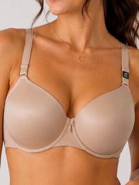 Torrid Curve Lightly Lined T-Shirt Bra Size 46F Beige Underwire